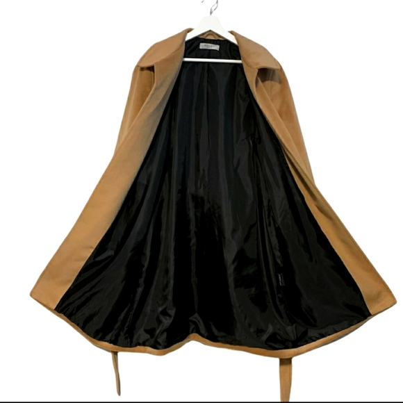 Brian Bailey Wrap Coat in Tan - Picture 3 of 4